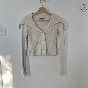 Urban Outfitters Cream Button-Up Cardigan